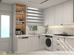 -طراحی آشپزخانه یو شکل