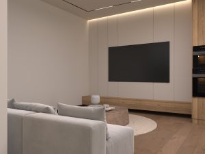 301-اصول نورگیری طبیعی در طراحی پذیرایی مدرن با تی وی وال دفتر معماری ساب