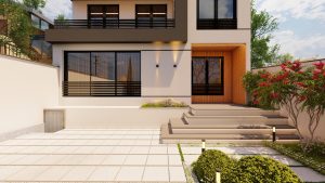 283-تلفیق آجر و بتن در طراحی نما دفتر معماری ساب
